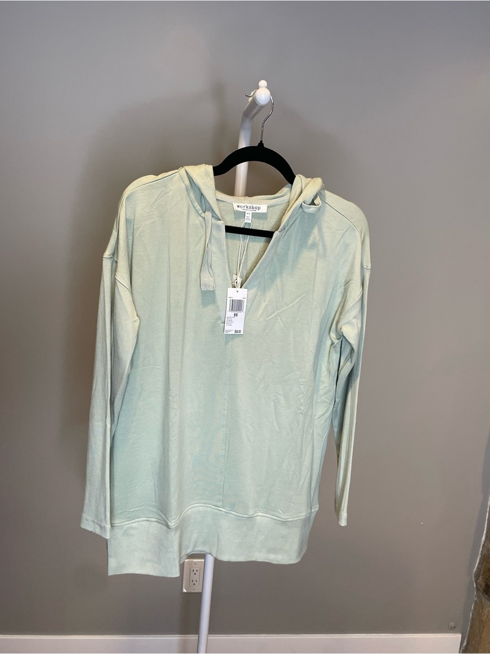 Workshop Republic Clothing Light Sage Knit Pullover